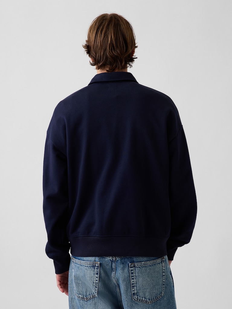 Heavyweight Oversized Logo Half-Zip Pullover