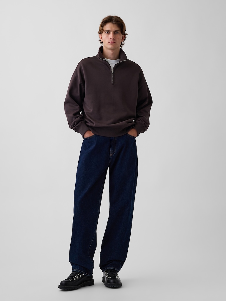 Heavyweight Oversized Quarter-Zip Pullover