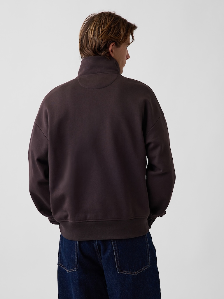 Heavyweight Oversized Quarter-Zip Pullover