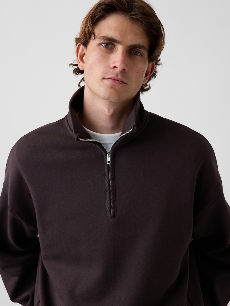 Heavyweight Oversized Quarter-Zip Pullover