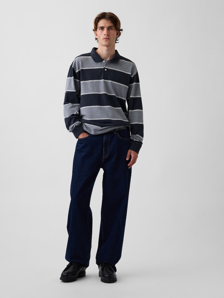 Oversized Pique Polo Shirt