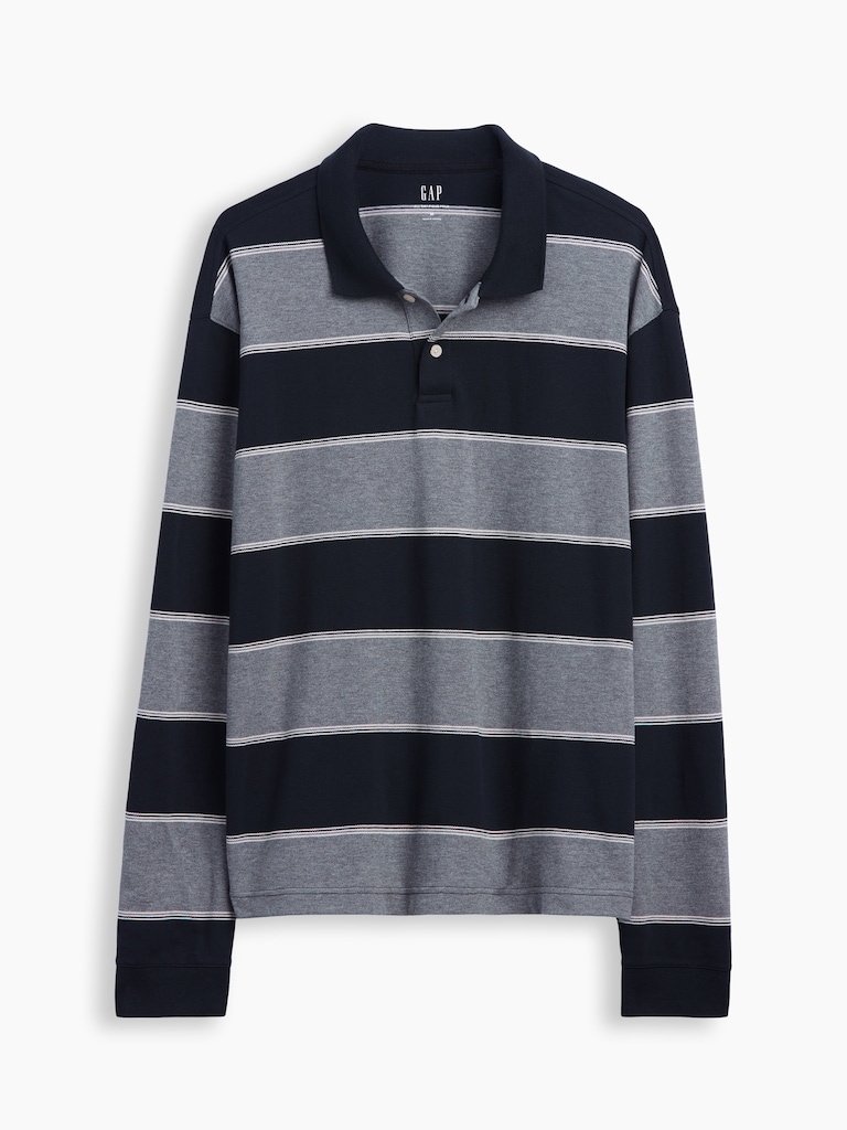 Oversized Pique Polo Shirt