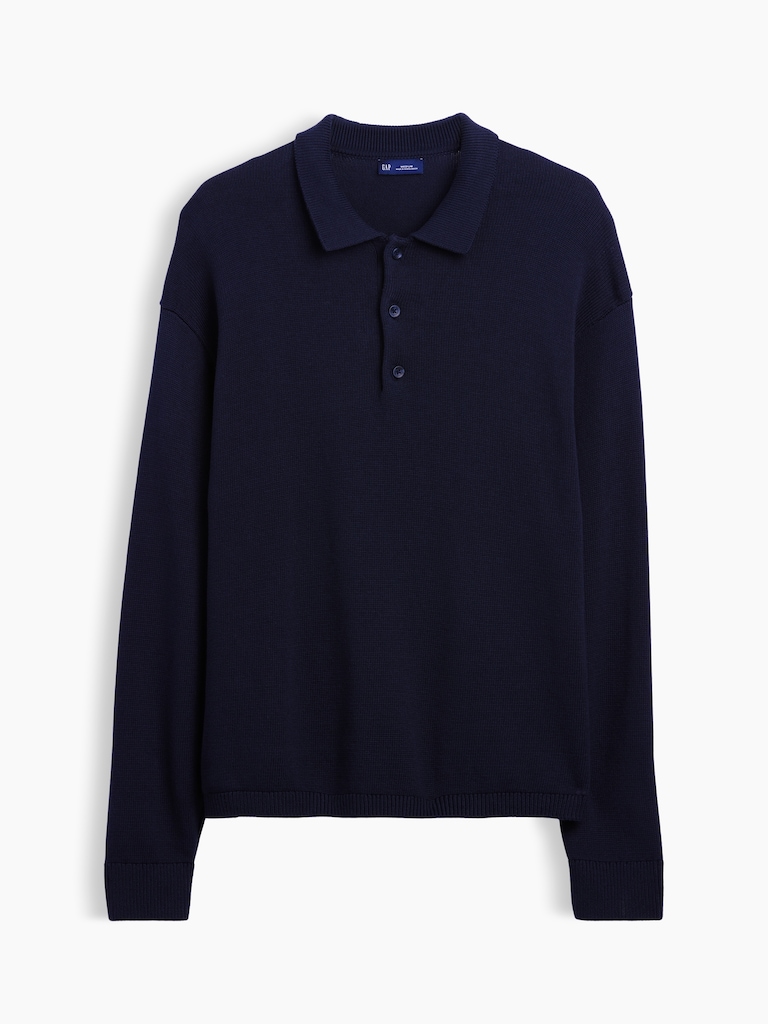 Relaxed Polo Sweater