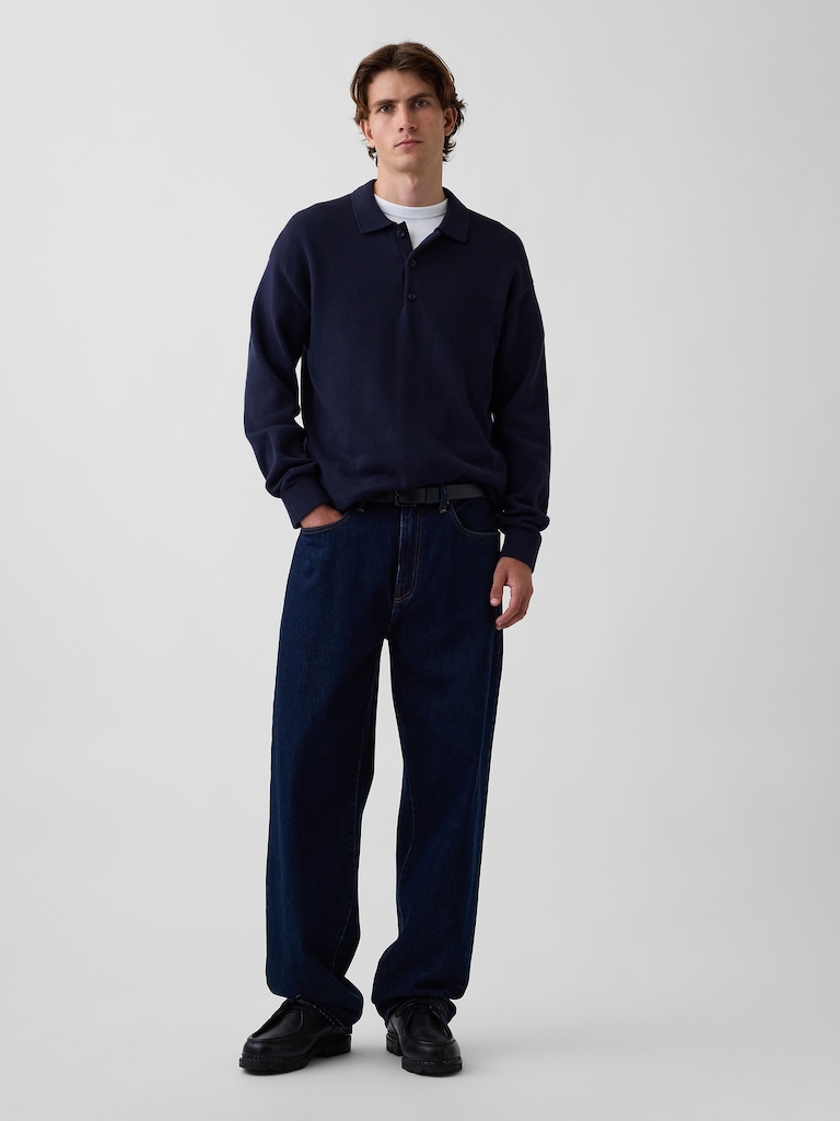 Relaxed Polo Sweater