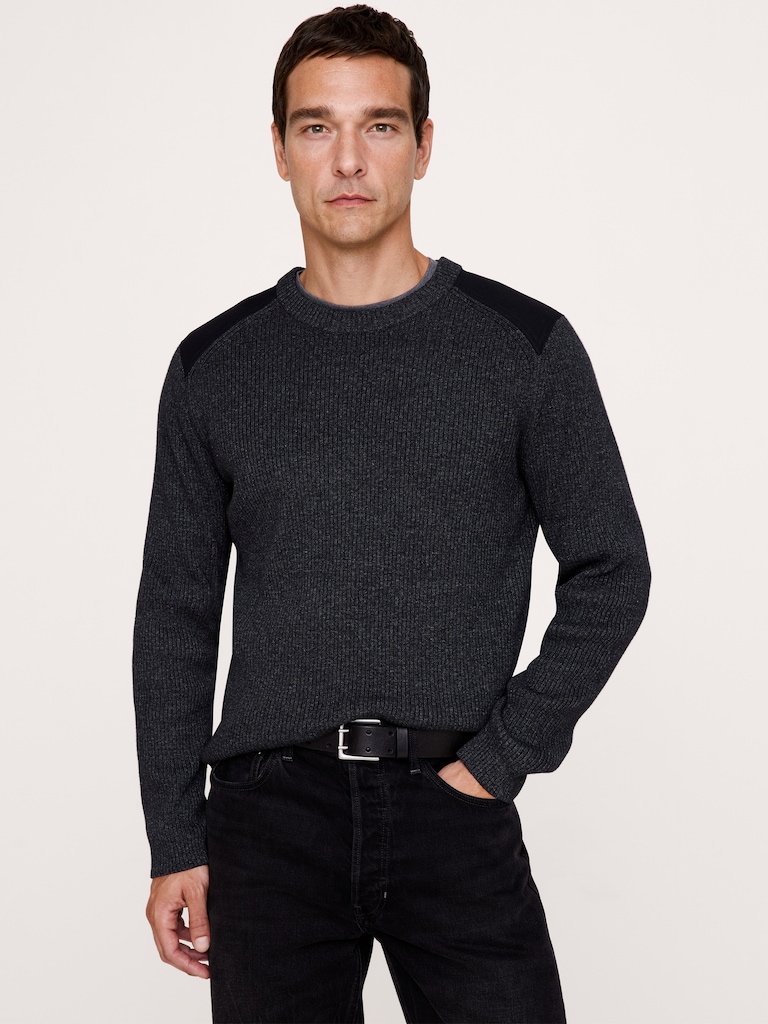 Slim Cotton Utility Sweater