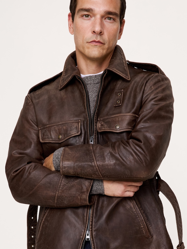 Archive Reissue Leather Belted Field Jacket