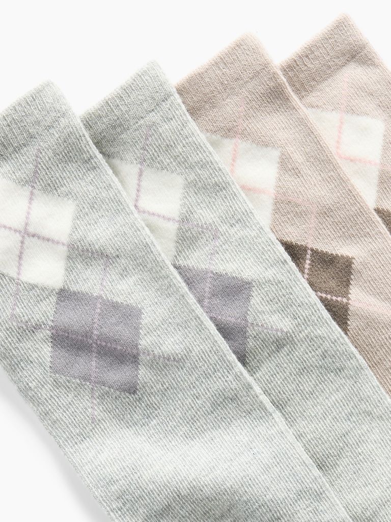 Kids Argyle Knee-High Socks (2-Pack)