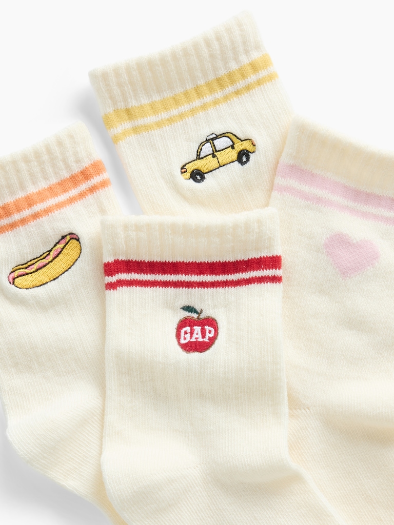 Kids NYC Icon Varsity Crew Socks (4-Pack)