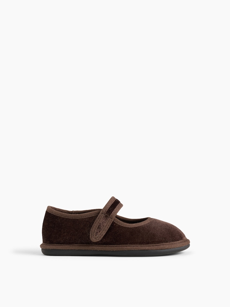 Toddler Velvet Mary Jane Flats