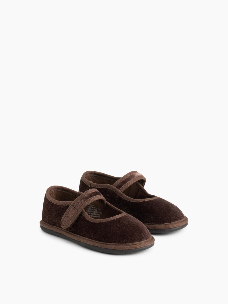 Toddler Velvet Mary Jane Flats