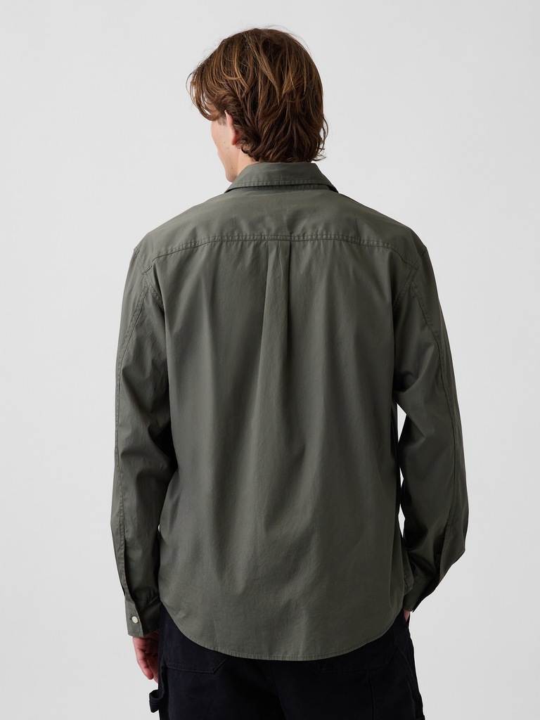 Organic Cotton Poplin Relaxed Shirt