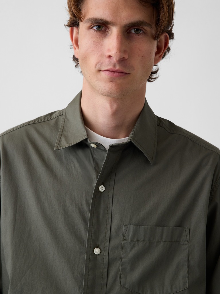 Organic Cotton Poplin Relaxed Shirt