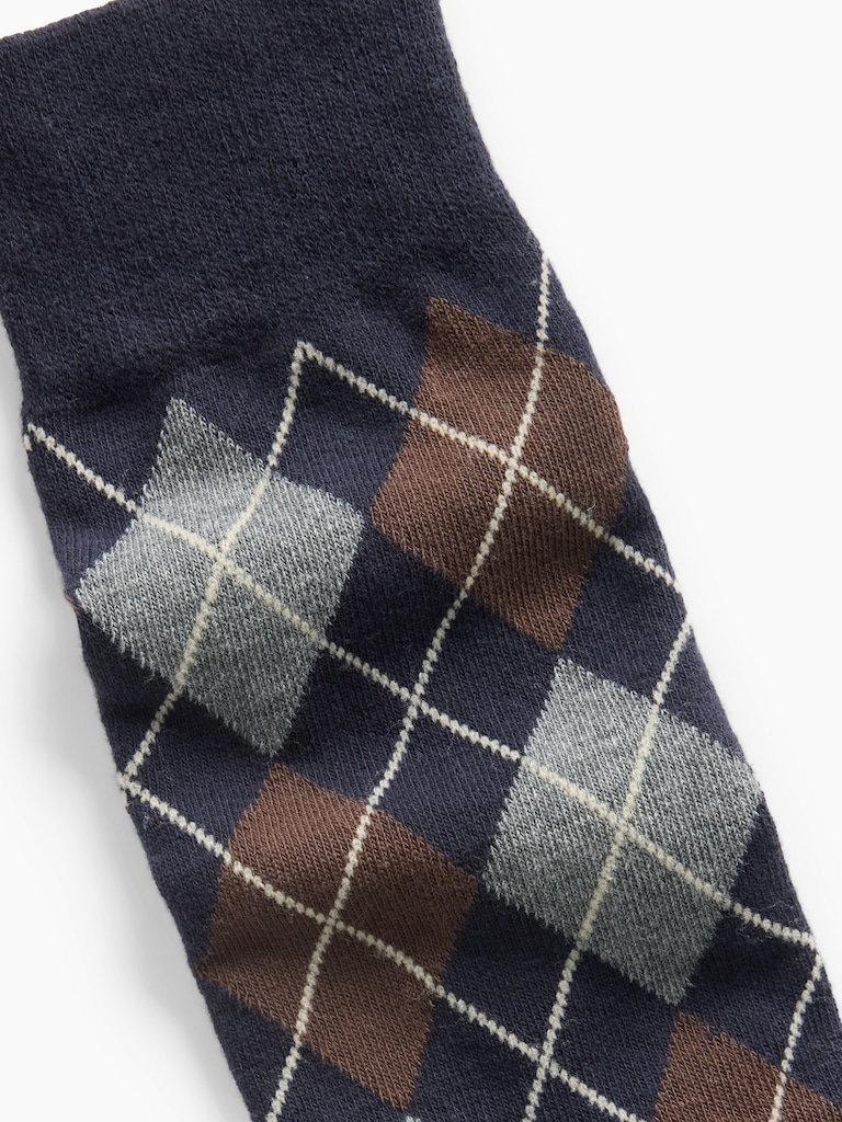 Chaussettes habillées à motif en losange