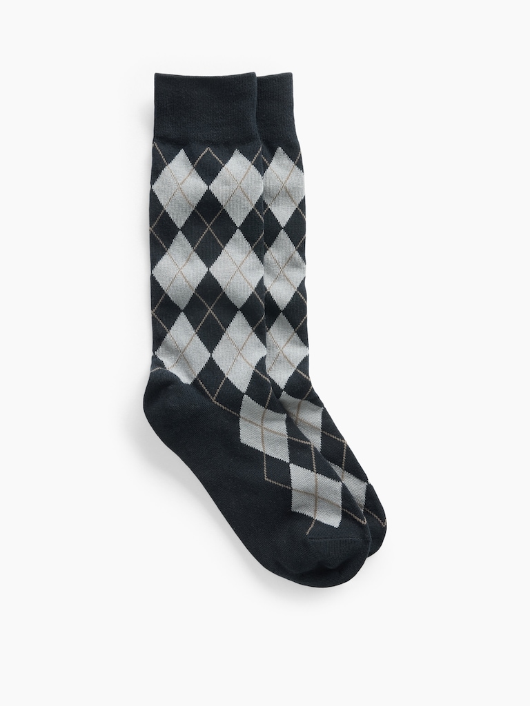 Chaussettes habillées à motif en losange