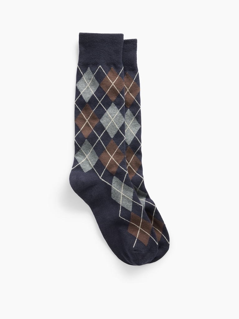 Chaussettes habillées à motif en losange