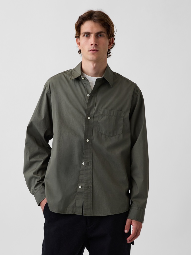 Organic Cotton Poplin Relaxed Shirt