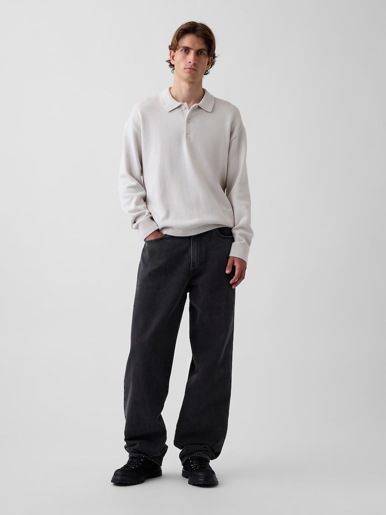 Relaxed Polo Sweater