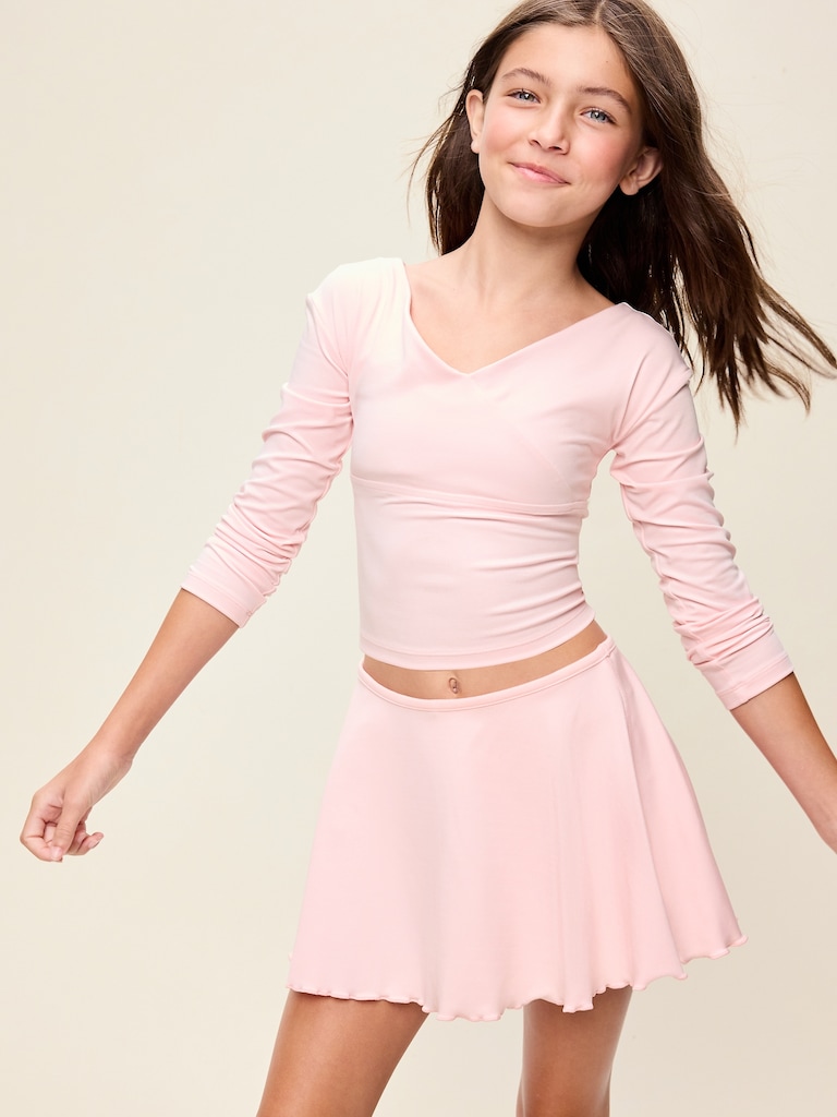 High-Waisted StudioSmooth Ruffled Skort for Girls