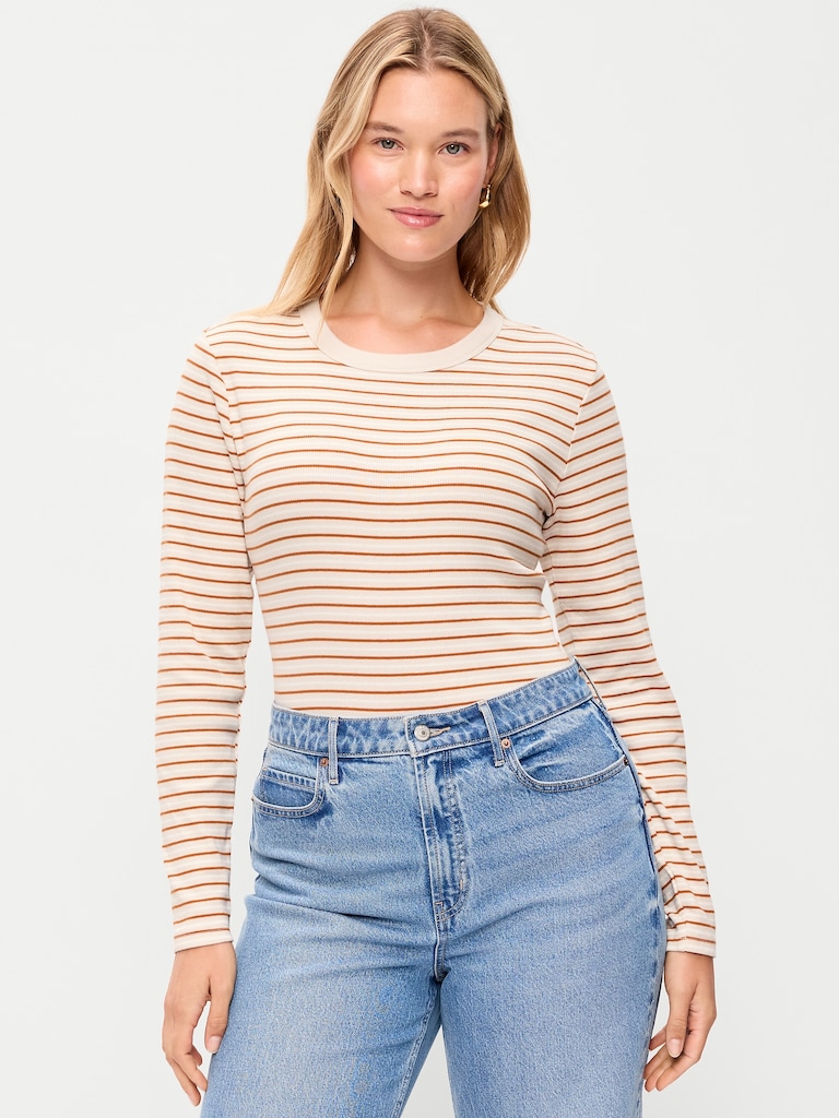 Snug Crew-Neck Long Sleeve T-Shirt