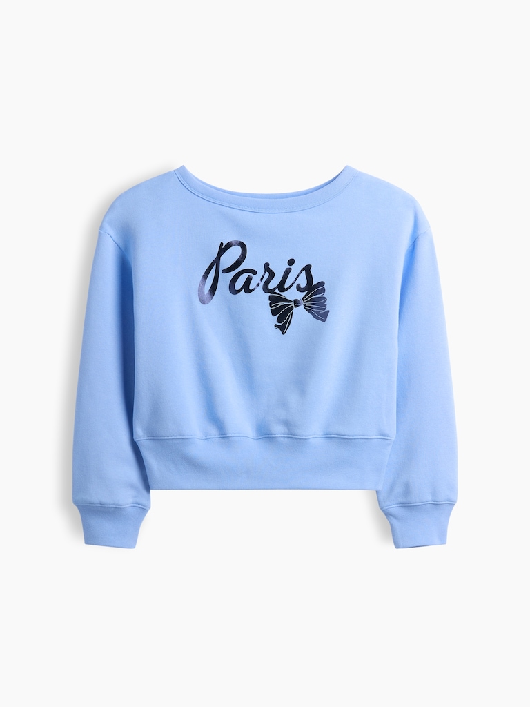 Kids Relaxed Crewneck Graphic Sweatshirt