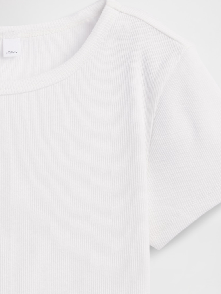 Kids Ribbed Crewneck T-Shirt