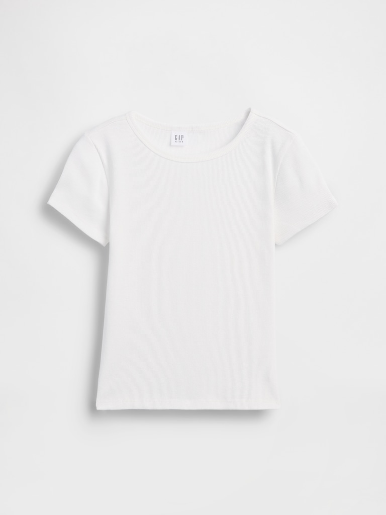 Kids Ribbed Crewneck T-Shirt
