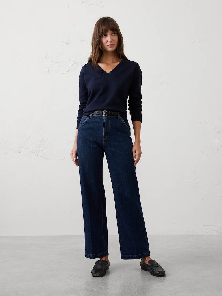 Straight High-Rise Tailored Jean