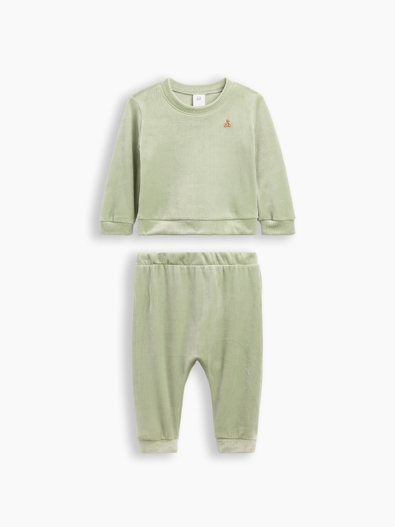 Baby Brannan Bear Ribbed Two-Piece Outfit Set
