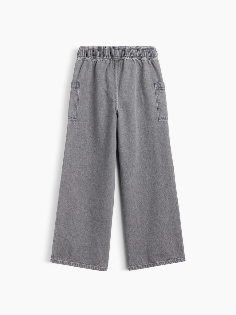 Kids Pull-On Wide Leg Jeans