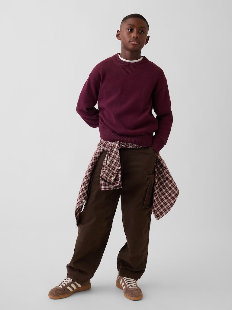 100% Cotton Relaxed Shaker Sweater