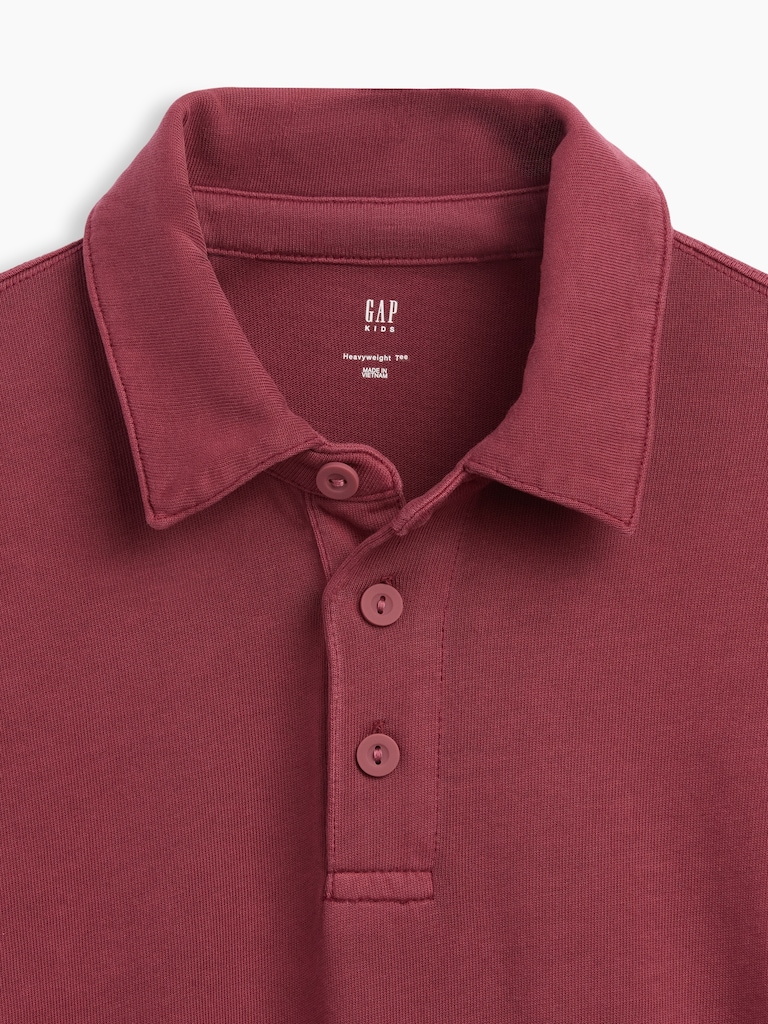 Kids Heavyweight Relaxed Polo Shirt