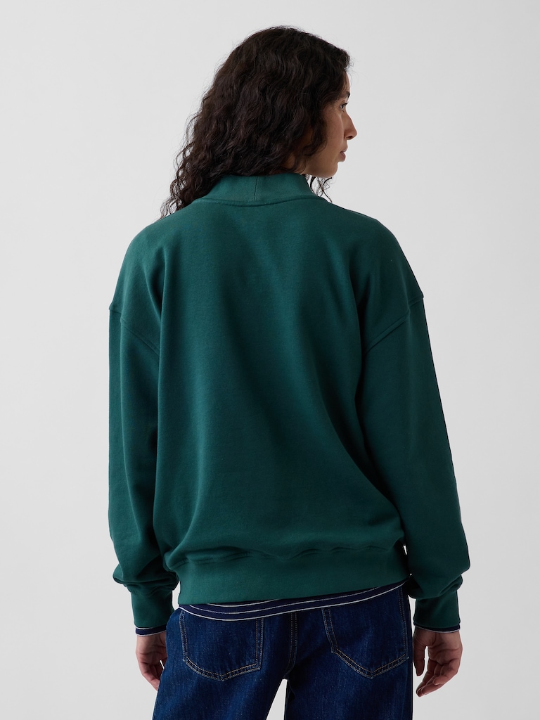 VintageSoft Oversized Mockneck Logo Sweatshirt