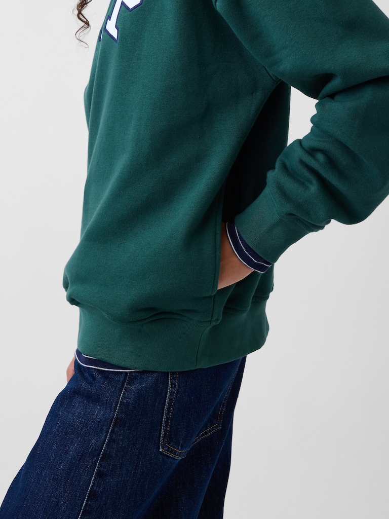 VintageSoft Oversized Mockneck Logo Sweatshirt