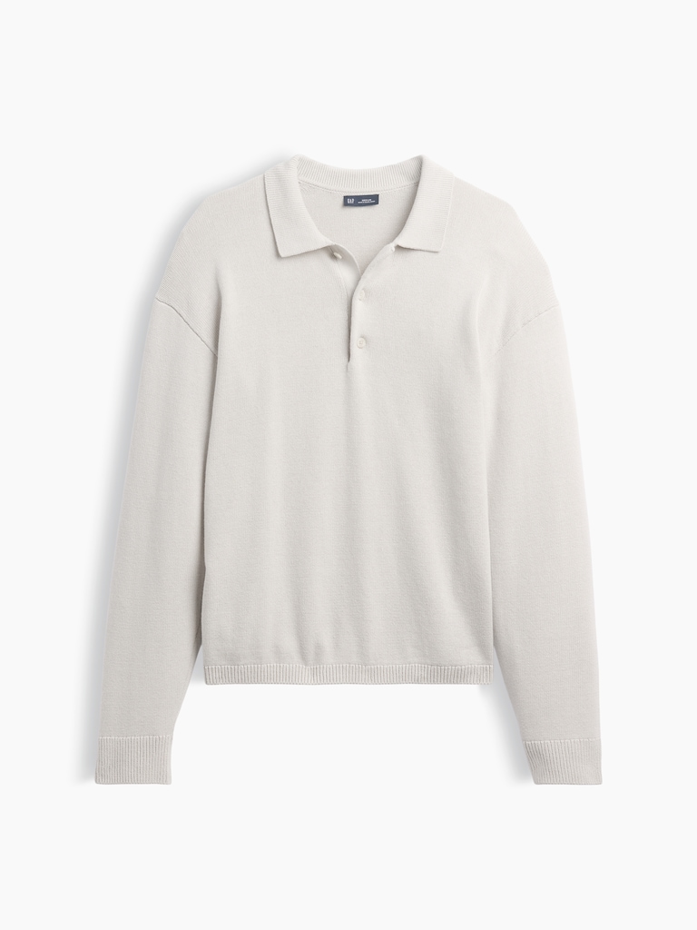Relaxed Polo Sweater