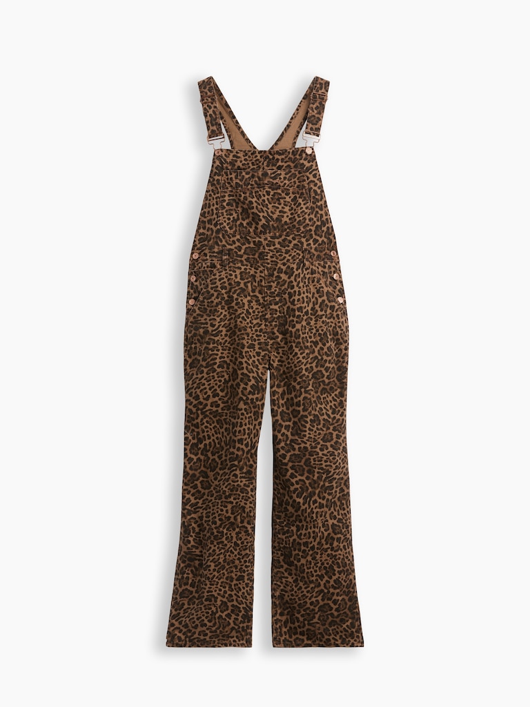 Leopard Print Loose Overalls