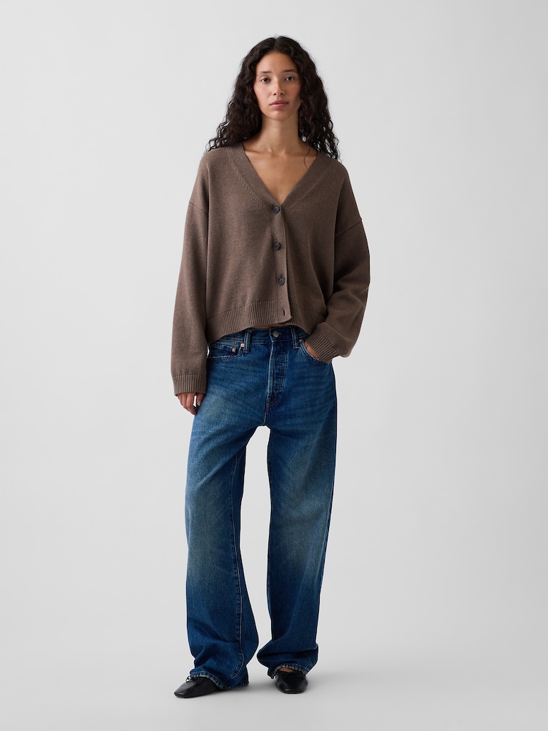 100% Cotton Oversized Cardigan Sweater