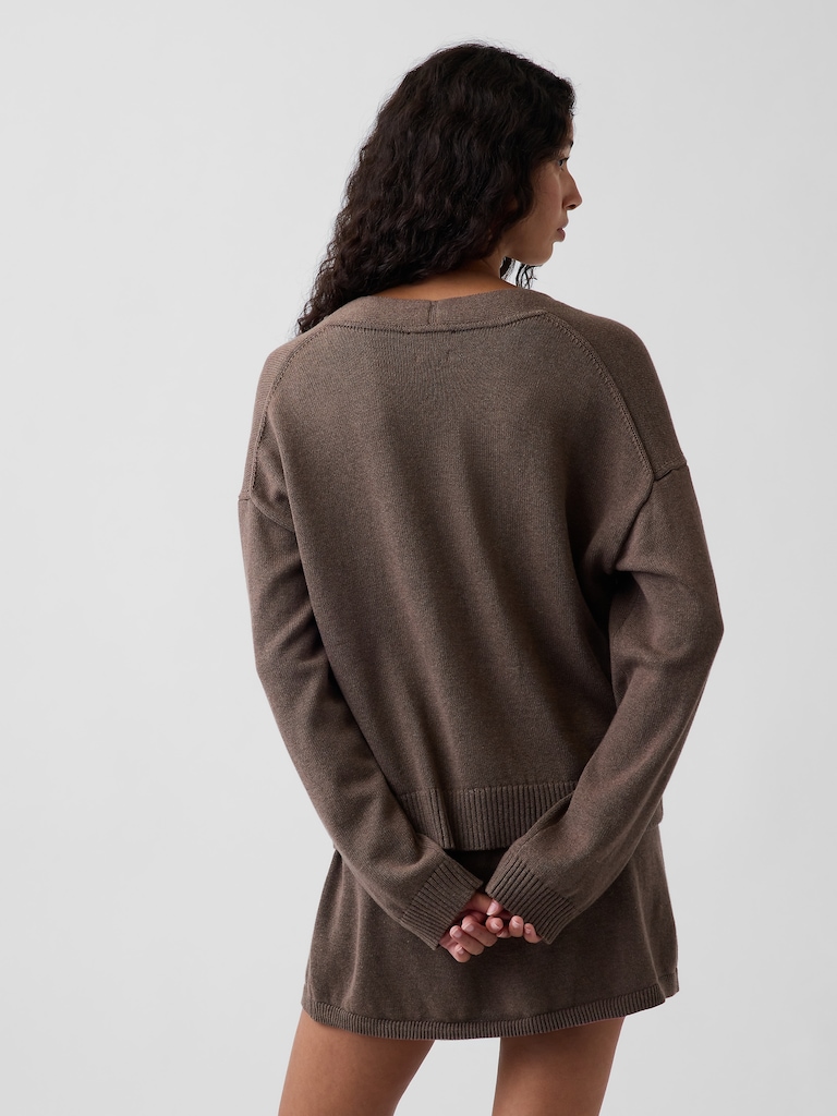 100% Cotton Oversized Cardigan Sweater