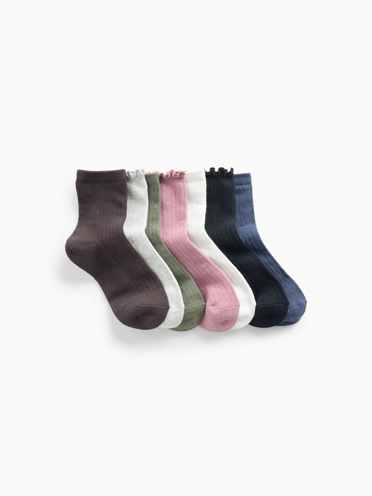 Kids Ruffle Crew Socks (7-Pack)