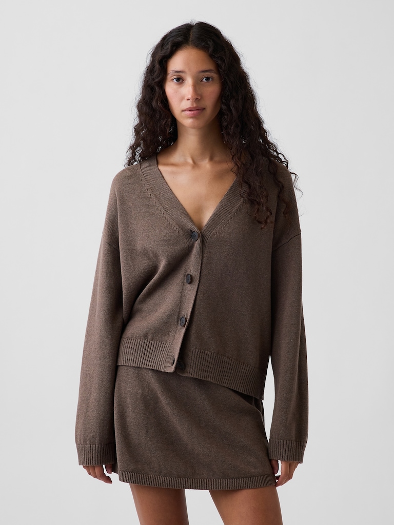 100% Cotton Oversized Cardigan Sweater