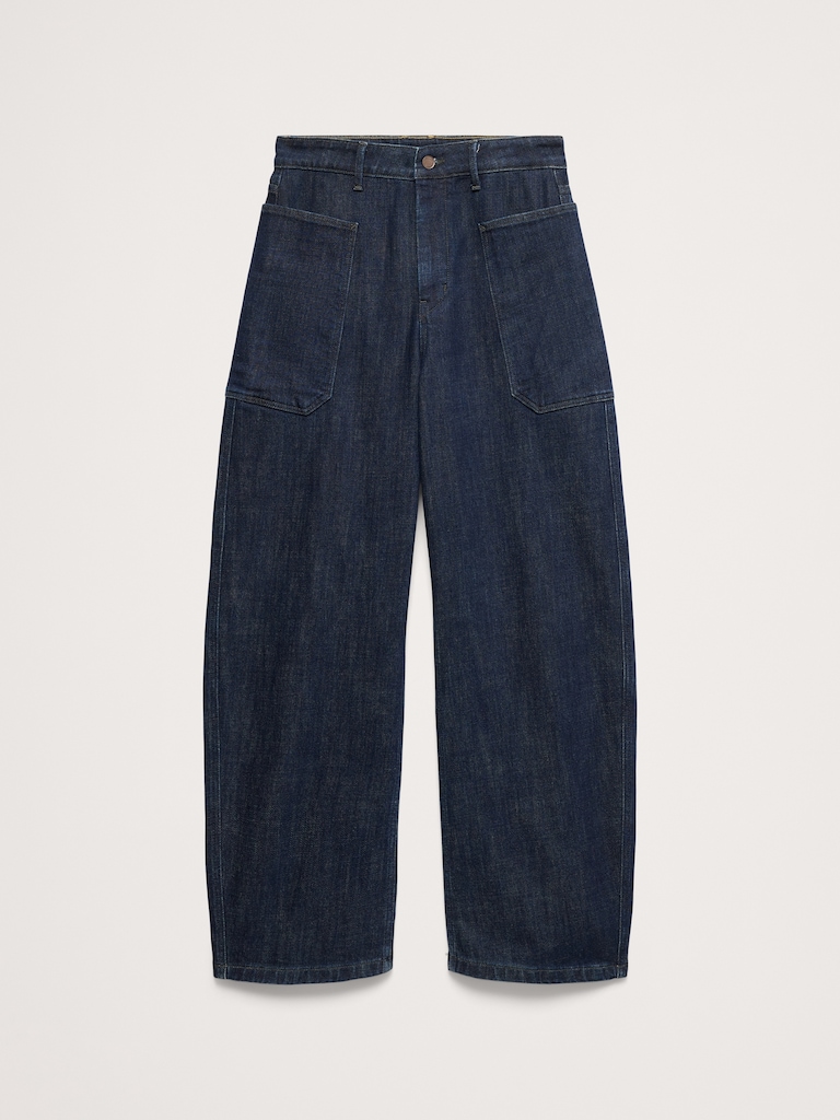 Ultra High-Rise Barrel Jean
