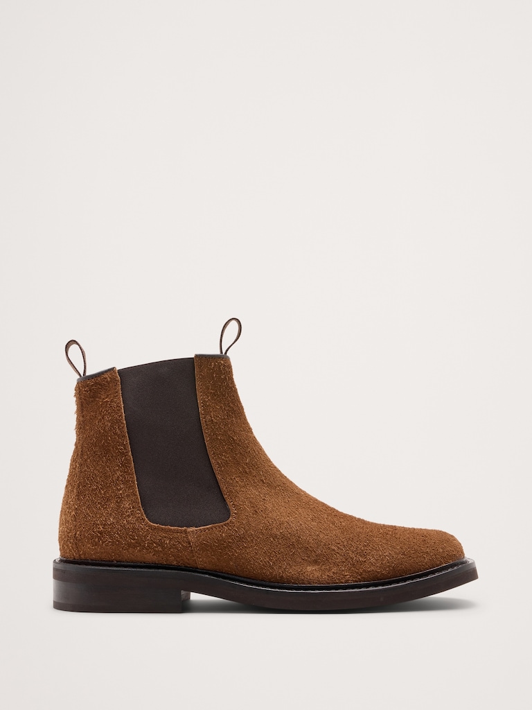 Textured Suede Chelsea Boot