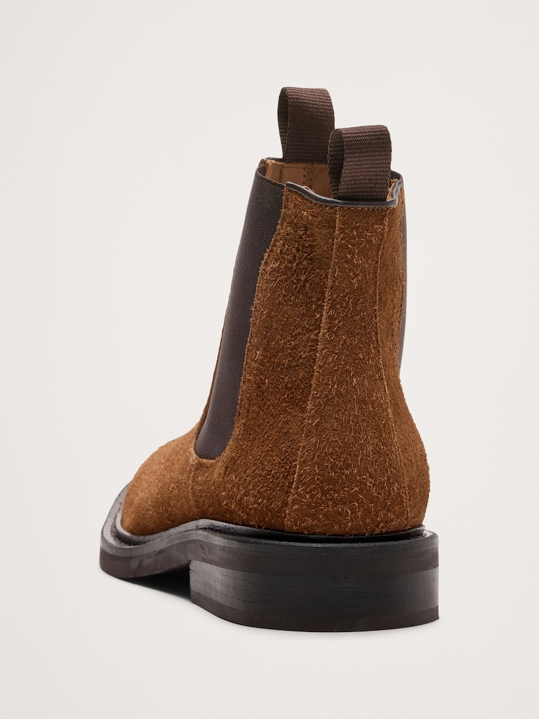 Textured Suede Chelsea Boot