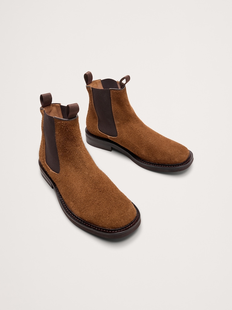 Textured Suede Chelsea Boot