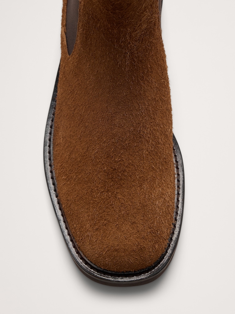 Textured Suede Chelsea Boot