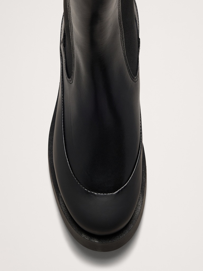 Italian Leather Platform Chelsea Boot