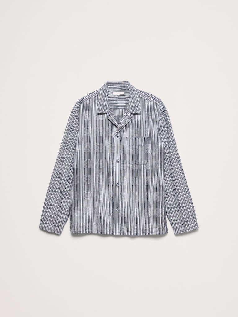 Relaxed-Fit Textured Flannel Shirt