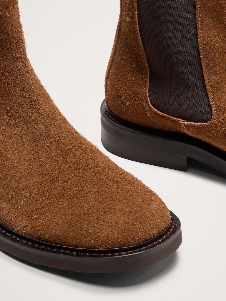 Textured Suede Chelsea Boot