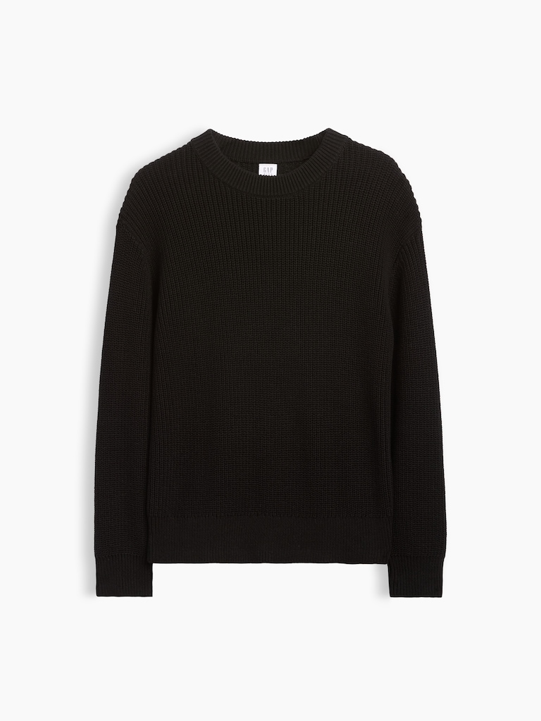 100% Cotton Relaxed Shaker Sweater