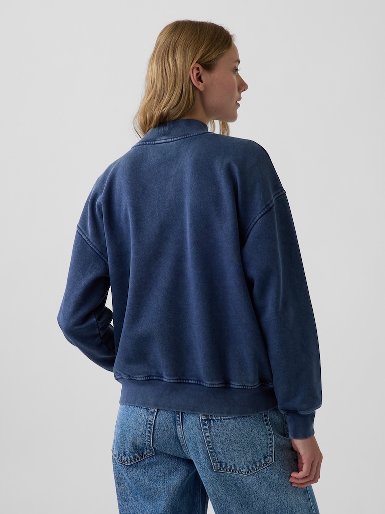 VintageSoft Oversized Mockneck Logo Sweatshirt