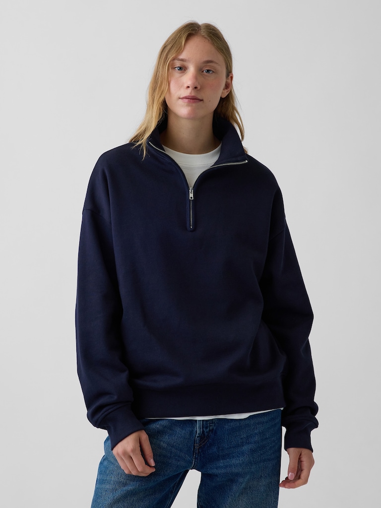 Heavyweight Oversized Quarter-Zip Pullover